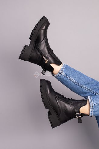 Фото Ботинки женские кожаные черного цвета зимние 5583-3з/35 6