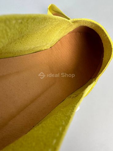 Фото Слипоны женские кожаные лимонного цвета 9907-1/40 13