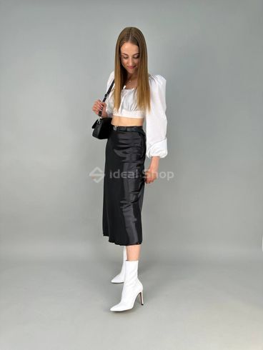 Фото Ботинки женские кожаные белые на каблуках демисезонные 8556к/37 8