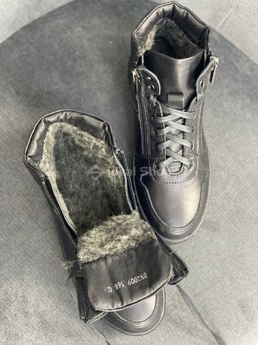Czarne skórzane buty zimowe dziecięce 32 (21 cm)