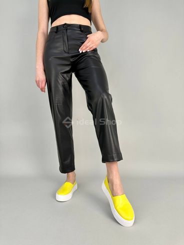 Фото Слипоны женские кожаные лимонного цвета 9907-1/40 6