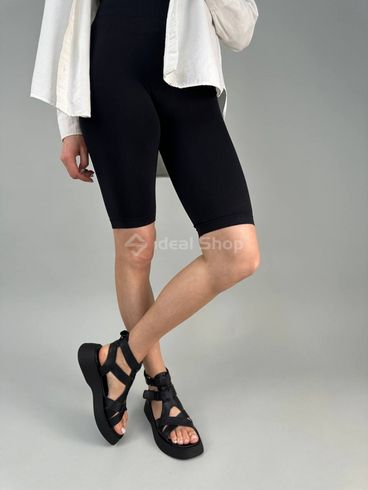 Фото Босоножки женские кожаные черного цвета 5602-2/37 3