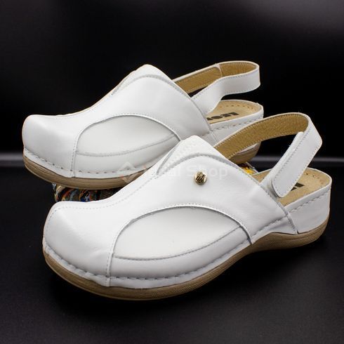 Фото Женские сабо кожаные Leon Aria II, 913, белые 913-white 7