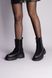 Черевики жіночі замшеві чорні зі шкіряною вставкою зимові 36 (23,5 см)