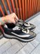 Skórzane czarne sneakersy damskie z zamszowymi wstawkami 36 (23,5 cm)