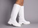 Damskie białe skórzane buty za kostkę w zimowym kolorze 36 (23,5 cm)