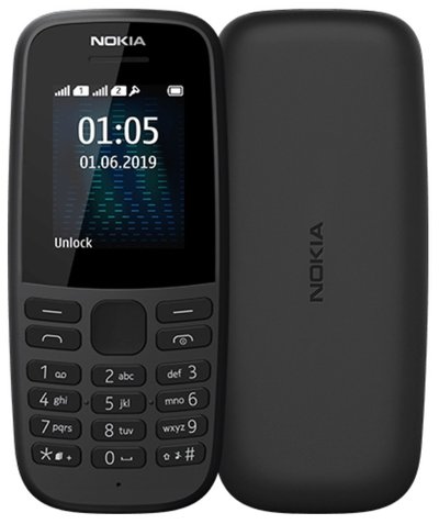 Рисунок Мобильный телефон Nokia 105 DS TA-1174 Black