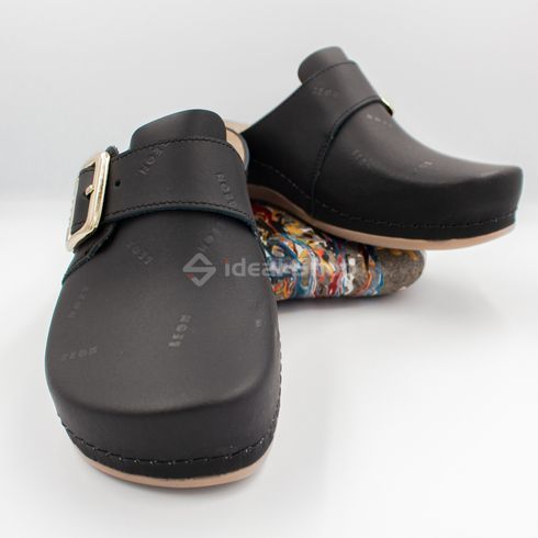 Фото Женские сабо кожаные Leon 971, черный 971-black-36 20