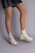 Черевики жіночі шкіряні бежевого кольору, на шнурках, зимові 36 (23,5 см)