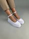 Туфлі жіночі шкіряні білого кольору на платформі