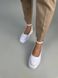 Туфлі жіночі шкіряні білого кольору на платформі 40 (25.5 см)