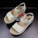 Skórzane sandały damskie Leon 2024, kolor mleczny, rozmiar 36