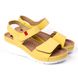 Damskie skórzane sandały Leon, Betty, rozmiar 36, yellow