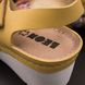 Damskie skórzane sandały Leon, Betty, rozmiar 36, yellow
