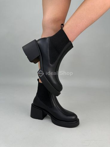 Фото Ботинки женские кожаные черные демисезонные 8919д/36 2