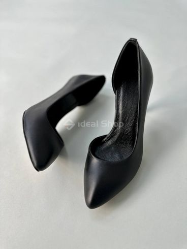 Човники жіночі шкіряні чорного кольору 35 (23 см)