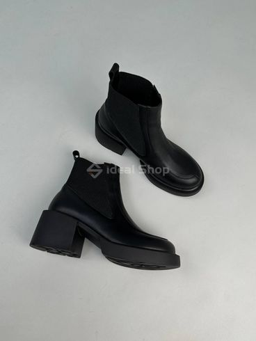 Foto Czarne skórzane buty damskie na cały sezon 8919д/36 11