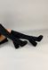 Чоботи-панчохи жіночі замшеві чорні на підборах демісезонні 37 (24 см)