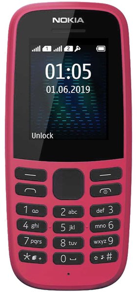 Рисунок Мобильный телефон Nokia 105 DS TA-1174 Pink