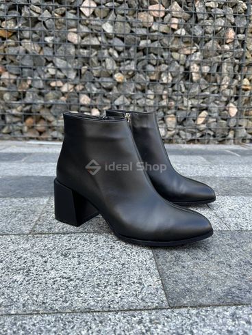 Фото Ботильоны женские кожаные черные на каблуках демисезонные 2706-1д/39 10