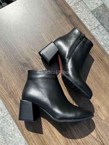 Фото Ботильоны женские кожаные черные на каблуках демисезонные 2706-1д/39 11