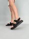 Damskie czarne skórzane sandały pikowane z rzepem 37 (24 cm)