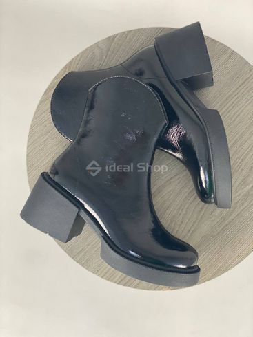 Фото Ботинки женские кожа наплак черные на каблуке зимние 8905-2з/36 12