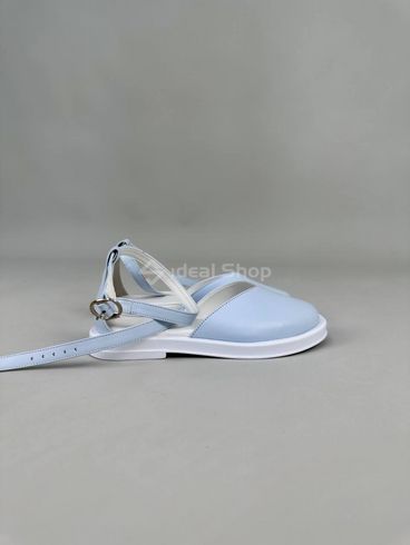 Foto Niebieskie skórzane sandały damskie 8516-10/39 10