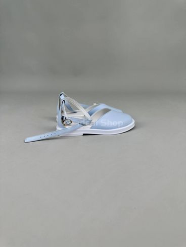 Foto Niebieskie skórzane sandały damskie 8516-10/39 11