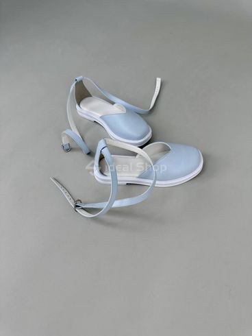 Foto Niebieskie skórzane sandały damskie 8516-10/39 12