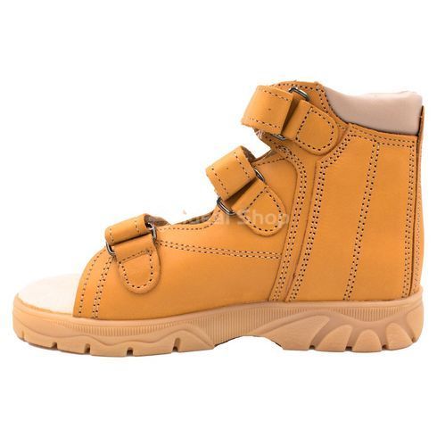 Фото Детские ортопедические сандалии кожаные Ortex T513, бежевые 9450359 3