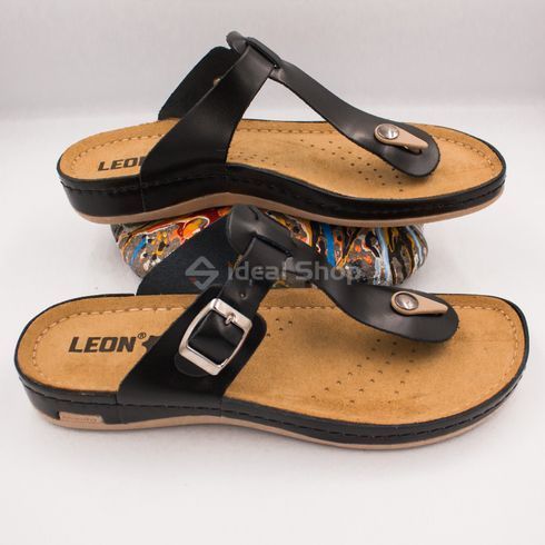 Фото Босоніжки жіночі шкіряні Leon Dana, 980 розмір 36, чорні 980-black-41 4