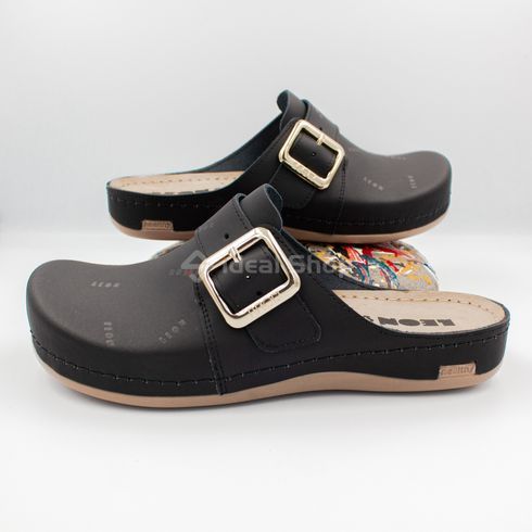 Фото Женские сабо кожаные Leon 971, черный 971-black-39 15