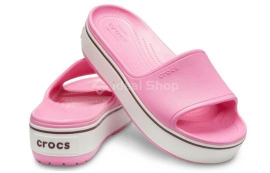 Фото Шльопанці Crocband Platform Slide Pink 5624 2