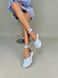 Niebieskie skórzane sandały damskie 39 (25 cm)