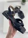 Damskie skórzane sandały czarne 36 (23 cm)