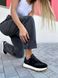 Кросівки жіночі замшеві чорні зі вставками плащової тканини 36 (23,5 см)