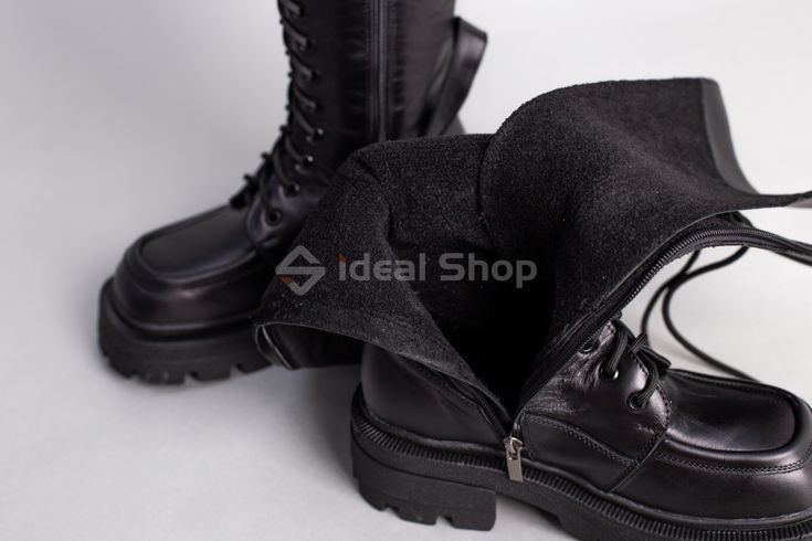 Фото Сапоги женские кожаные черные с петелькой на заднике демисезонные 5967д/37 10