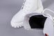 Białe skórzane buty damskie ze sznurowadłami i zamkiem, na rowerze 36 (23,5 cm)