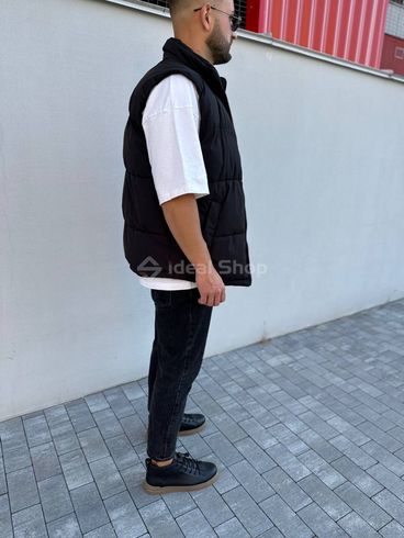 Фото Ботинки мужские кожаные черного цвета демисезонные 2502д/40 10
