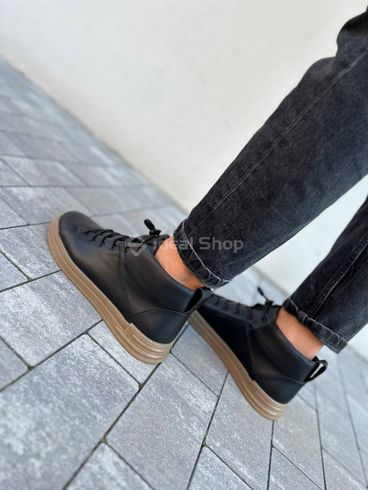 Foto Męskie skórzane buty na każdą porę roku w kolorze czarnym 2502д/40 5
