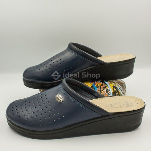 Фото Жіночі тапочки сабо шкіряні Adaco 100SB dark blue 36р 100SB-темно-сині-38р 9