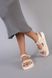 Skórzane sandały damskie jasnobeżowe z zapięciem na rzepy 36 (23,5 cm)