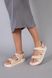 Босоніжки жіночі шкіряні світло-бежеві на липучках 36 (23,5 см)