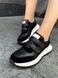 Skórzane sneakersy damskie czarne z zamszowymi wstawkami 36 (23 cm)