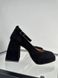 Туфлі жіночі замшеві чорні на підборах 38 (24.5 см)