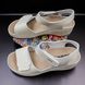 Skórzane sandały damskie Leon 2024, kolor mleczny, rozmiar 40