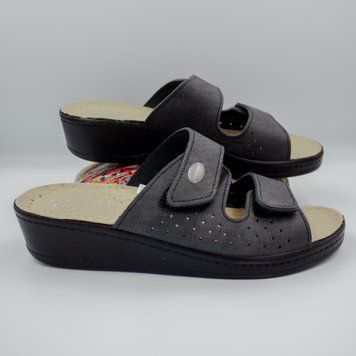Фото Босоножки женские кожаные Adaco 410, черные 410 black 41 1