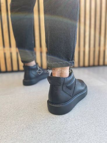 Фото Ботинки мужские кожаные черные на меху 8024з/40 7