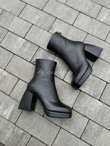 Фото Ботильоны женские кожаные черные на каблуке демисезонные 9930д/37 7
